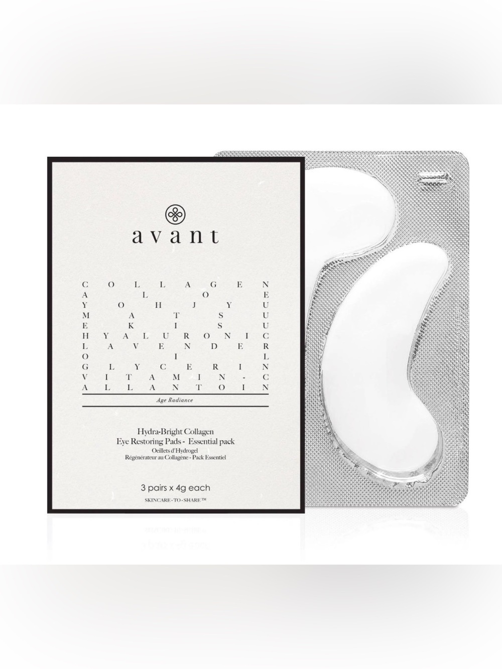 Avant Hydra-Bright Collagen Eye Restoring Pads • 3 pairs X 4g each